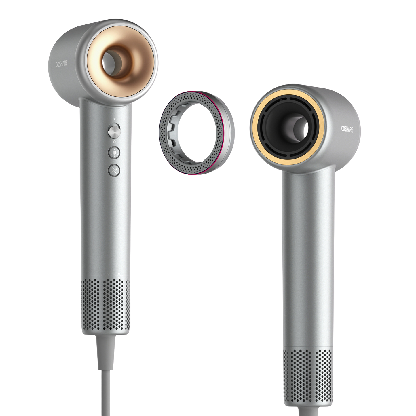 Coshare HD10E Pearl White-föhn-Haardroger met ionische technologie - 3 warmtestanden